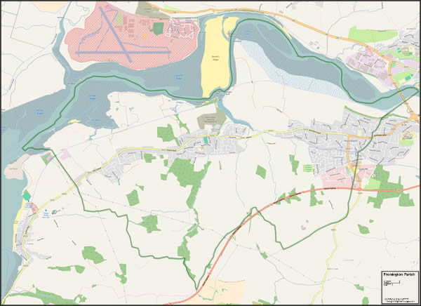 Map of Fremington Parish